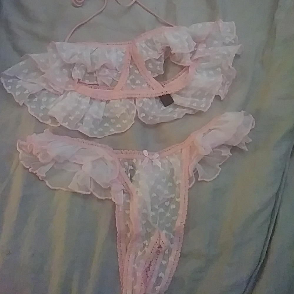 Sexy halter top and panty set